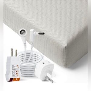 GroundLuxe Organic Cotton Fitted Sheet for King bed - Grounded Sheet - Beige